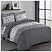 Duvet Set 100% Cotone Arthur - 1 Copripiumino 200x200 Cm + 2 Federe 65x65 Cm Antracite - Foto miniatura 3