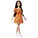 GRB52 Barbie - Fashionistas: Capelli Castani e Abito Fantasia Arancione - Foto miniatura 1