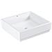 Lavabo Da Appoggio Cubo Ceramica 50 Cm -monoforo -trattamenti Anticalcare E Antibatterico -senza Troppopieno-ceramica -bianco Alpino - Foto miniatura 1