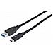 Cavo USB 3.1 Gen2 A Maschio / USB-C Maschio 1m - Nero - Foto miniatura 3