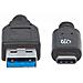 Cavo USB 3.1 Gen2 A Maschio / USB-C Maschio 1m - Nero - Foto miniatura 4