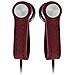 M-EARS In Ear Earphones - Red Leather - Foto miniatura 4
