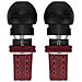 M-EARS In Ear Earphones - Red Leather - Foto miniatura 3