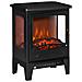 Camino Elettrico Effetto Fiamma E 3 Lati Aperti Temperatura Regolabile Copertura 20-25mq - Nero - Foto miniatura 1