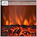 Camino Elettrico Effetto Fiamma E 3 Lati Aperti Temperatura Regolabile Copertura 20-25mq - Nero - Foto miniatura 5