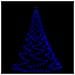 Albero Parete Gancio Metallico 720 Led Blu 5 M Interno Esterno - Foto miniatura 1