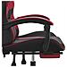 Sedia Da Gaming Con Poggiapiedi Nero E Rosso Vino In Similpelle - Foto miniatura 7