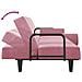 Divano Letto Con Braccioli Rosa In Velluto - Foto miniatura 2