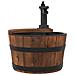 Fontana D'acqua Con Pompa 28x28x34,5 Cm Legno Massello Di Abete - Foto miniatura 2