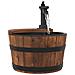 Fontana D'acqua Con Pompa 28x28x34,5 Cm Legno Massello Di Abete - Foto miniatura 3