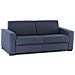 Divano Letto Alicia, Divano A 3 Posti, 100% Made In Italy, Sofà Soggiorno Con Apertura Girevole, In Tessuto Imbottito, Con Braccioli Slim, Cm 200x95h90, Blu - Foto miniatura 2