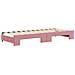 Divano Letto Estraibile Con Cassetti Rosa 80x200 Cm Velluto - Foto miniatura 5