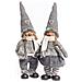 Coppia Pupazzo Bambola Arredo Decorativo Natalizio Modello Lullaby Lui E Lei 48cm Coppia Pupazzo Grigio - Foto miniatura 1