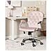 Sedia Da Scrivania Princess Velluto Rosa Pastello - Foto miniatura 7