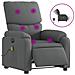 Poltrona Reclinabile Massaggio Elettrica Grigio Scuro Tessuto - Foto miniatura 1