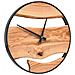 Orologio A Parete Marrone 35 Cm In Ferro E Legno Di Ulivo - Foto miniatura 2