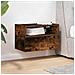 Comodino A Muro Rovere Fumo 45x26x28,5 Cm - Foto miniatura 3