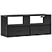 Mobile Porta Tv Nero 100x31x39,5 Cm In Truciolato E Metallo - Foto miniatura 2