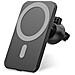 Caricabatterie Wireless Qi Per Auto, Con Supporto Magnetico E Gancio Per Griglia. Compatibile Con Magsafe Per Iphone 12 /13/14. Connessione Tipo C. - Foto miniatura 3
