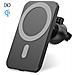 Caricabatterie Wireless Qi Per Auto, Con Supporto Magnetico E Gancio Per Griglia. Compatibile Con Magsafe Per Iphone 12 /13/14. Connessione Tipo C. - Foto miniatura 1