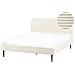Letto Velluto A Coste Flayat 160 X 200 Cm Bianco Sporco - Foto miniatura 2