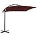 Ombrellone A Sbalzo Con Palo In Acciaio 250x250 Cm Rosso Vino - Foto miniatura 3