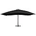 Lusso Casadino -  Ombrellone A Sbalzo Con Palo In Legno 400x300 Cm Nero - Foto miniatura 1