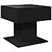 Lusso Casadino -  Tavolino Salotto Con Led Nero 50x50x45 Cm Legno Multistrato - Foto miniatura 7