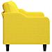 Divano A 2 Posti Giallo Chiaro 140 Cm In Tessuto - Foto miniatura 3