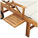 Lusso Casadino -  Lettino Prendisole Con Cuscino In Massello Di Teak Crema - Foto miniatura 8