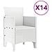 Set da pranzo da giardino  15 pezzi bianco polyrattan, Tavolo da giardino  bianco 200x100x73 cm polyrattan, Tavolo da giardino  bianco 150x100x73 cm polyrattan, Sedie da giardino  2 pezzi bianche polyrattan, Sedie da giardino  4 pezzi bianche polyrattan - Foto miniatura 5