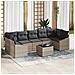 Set Divano da Giardino 8 Pezzi con Cuscini Grigio Chiaro Polyrattan - Foto miniatura 2