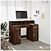 Scrivania con Luci LED Marrone Rovere 120x55x91 cm Multistrato - Foto miniatura 4