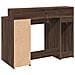 Scrivania con Luci LED Marrone Rovere 120x55x91 cm Multistrato - Foto miniatura 8