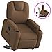 Poltrona Alzapersona Reclinabile Marrone in Tessuto - Foto miniatura 1