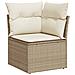 Set Divani da Giardino 14pz con Cuscini in Polyrattan Beige - Foto miniatura 4