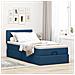 Pouf Letto con Materasso e LED Blu 90x200 cm in Tessuto - Foto miniatura 4