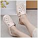 Scarpe Da Donna Basse Antiscivolo Compatibili Con Stile Casual, Chiusura A Punta, Scarpe Forate In Pvc Color Avorio Per Uso Esterno E Interno  S - Foto miniatura 6