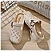 Scarpe Da Donna Basse Antiscivolo Compatibili Con Stile Casual, Chiusura A Punta, Scarpe Forate In Pvc Color Avorio Per Uso Esterno E Interno  S - Foto miniatura 7