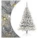 Albero di Natale artificiale con luci integrate Argento 180 cm - Foto miniatura 1