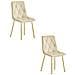 Sedia TYRA - Elegante velluto beige chiaro per soggiorno x 2 - Foto miniatura 1