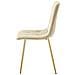 Sedia TYRA - Elegante velluto beige chiaro per soggiorno x 2 - Foto miniatura 5