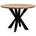 Tavolo Da Pranzo Rotondo Finitura Colore Legno Acacia Swiss Edge D100x76 - Foto miniatura 1