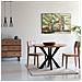 Tavolo Da Pranzo Rotondo Finitura Colore Legno Acacia Swiss Edge D100x76 - Foto miniatura 2