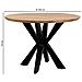 Tavolo Da Pranzo Rotondo Finitura Colore Legno Acacia Swiss Edge D100x76 - Foto miniatura 4