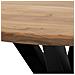 Tavolo Da Pranzo Rotondo Finitura Colore Legno Acacia Swiss Edge D100x76 - Foto miniatura 6