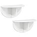 Scaffale da parete 2 pcs Bianco Lucido 48 x 24 x 24 cm - Foto miniatura 1