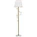 Lampada Da Terra Glam Con Appendiabiti In Metallo Oro E Tessuto Ø41x173 Cm - Foto miniatura 1