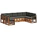 Set divani 9 pcs Naturale e Antracite Legno di Acacia Massello - Foto miniatura 1