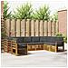 Set divani 9 pcs Naturale e Antracite Legno di Acacia Massello - Foto miniatura 2